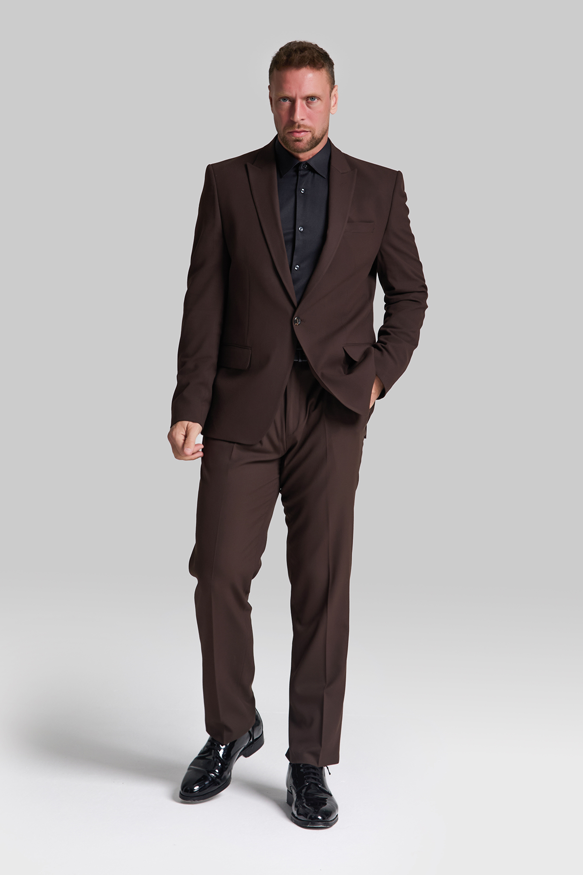 KAHVERENGİ SLIM FIT TAKIM ELBİSE 